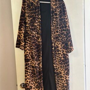 NSR Animal Print Coat with Black Accents